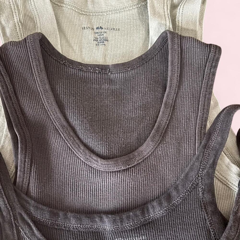 Ribbed tank tops vest summer